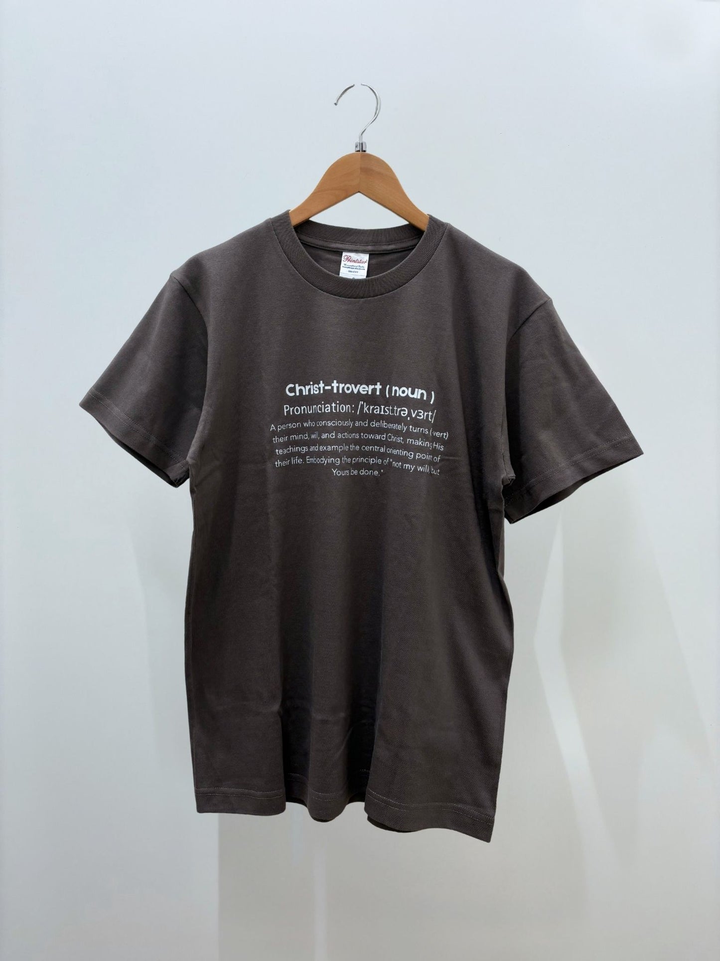 Christ-trovert系列 ‧ 日本厚磅純棉短袖T恤 | 深灰色