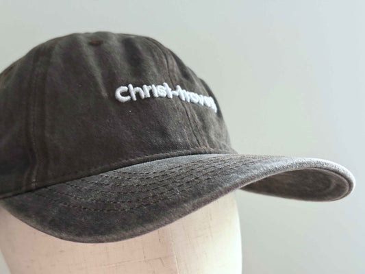 Christ-trovert 系列 ‧ 純棉水洗牛仔布棒球帽 | 深咖啡色