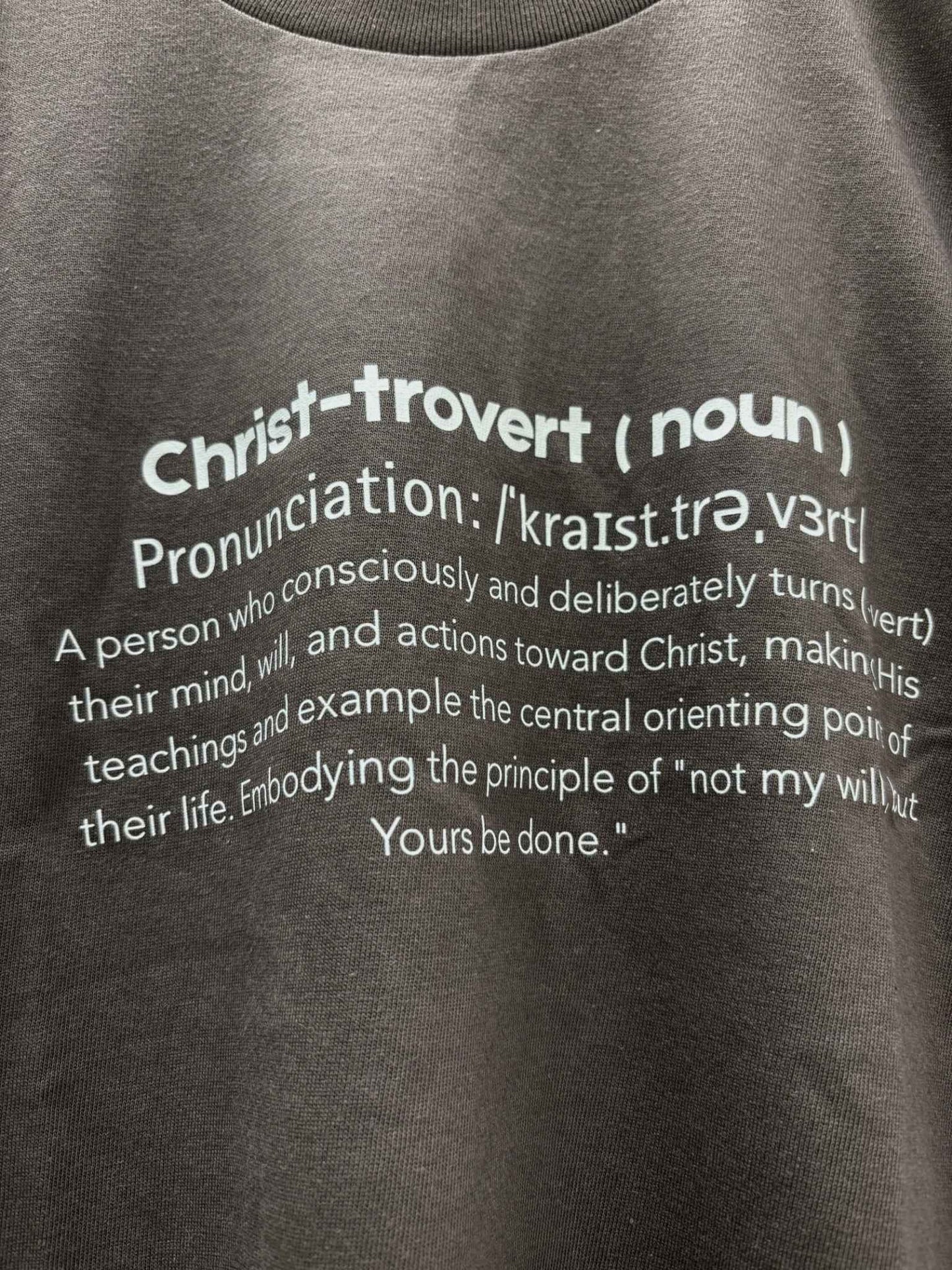 Christ-trovert系列 ‧ 日本厚磅純棉短袖T恤 | 深灰色