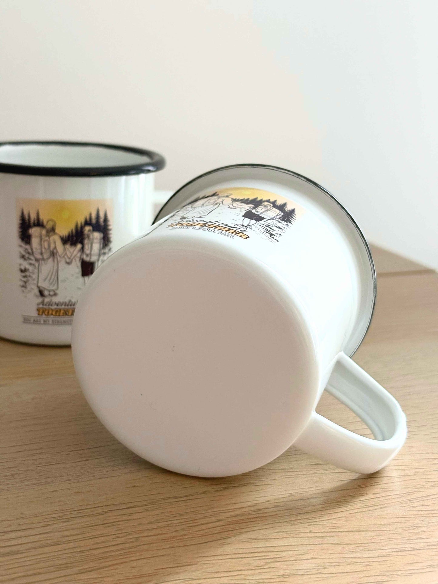 「與主偕行 Adventuring Together」系列 ‧ 可客製化搪瓷露營杯（Since 日期版）