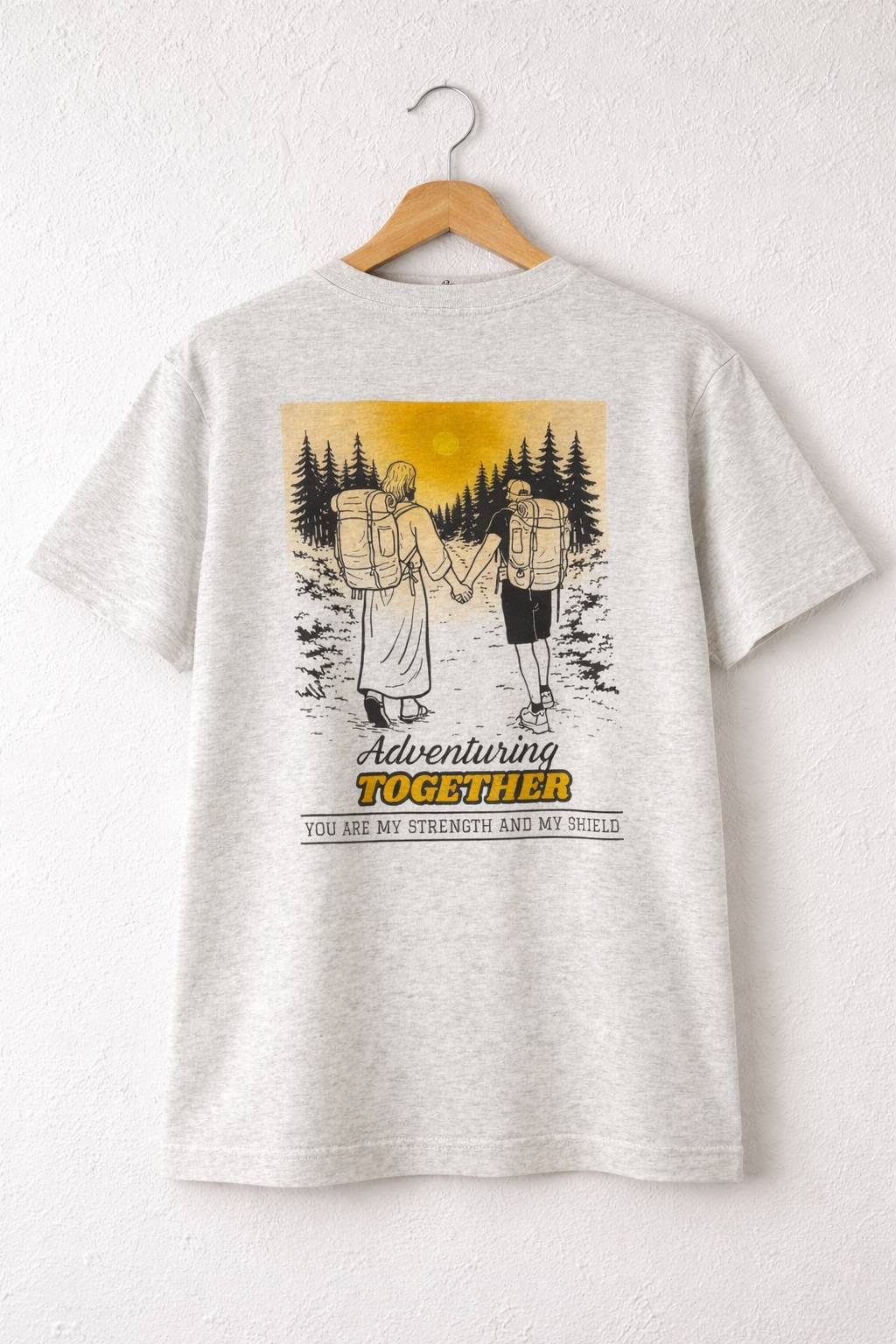 Adventuring Together with Him Edition · Premium Japanese Cotton Tee | Heather Grey