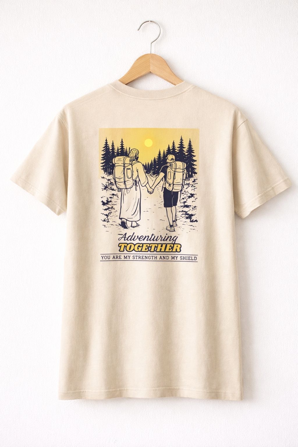 Adventuring Together with Him Edition · Premium Japanese Cotton Tee | Khaki