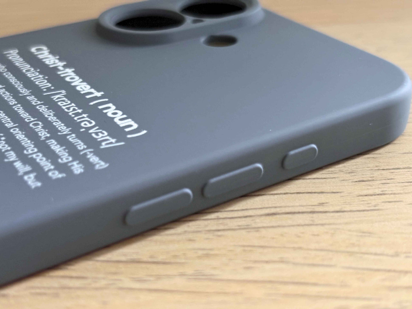 Christ-trovert Edition ‧ Silicone Phone Case | Dark Grey