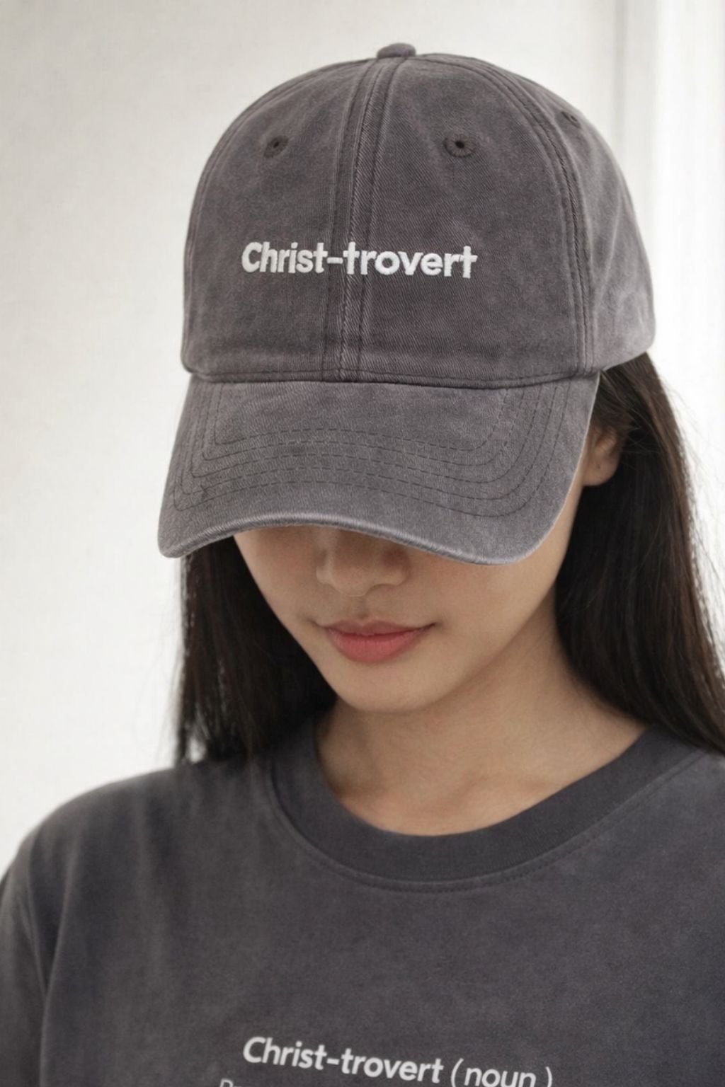 Christ-trovert Edition · Cotton Washed Denim Baseball Cap
