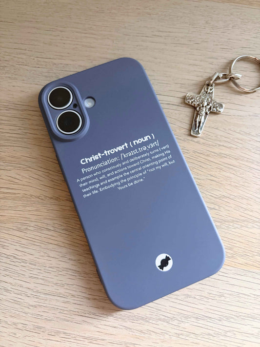 Christ-trovert系列 ‧ 矽膠手機殼 | 深灰色