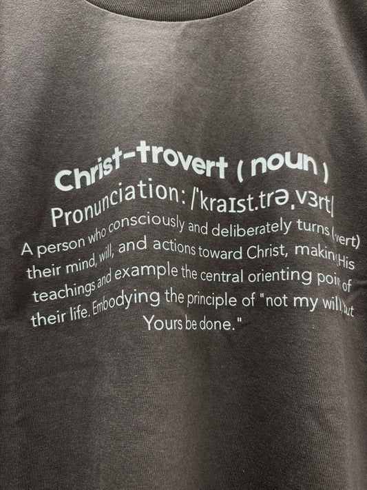 Christ-trovert系列 ‧ 日本厚磅純棉短袖T恤 | 深灰色