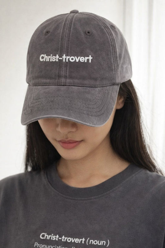 Christ-trovert 系列 ‧ 純棉水洗牛仔布棒球帽 | 深咖啡色
