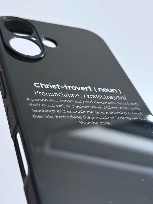 Christ-trovert系列 ‧ 鋼化玻璃手機殼 | 黑色
