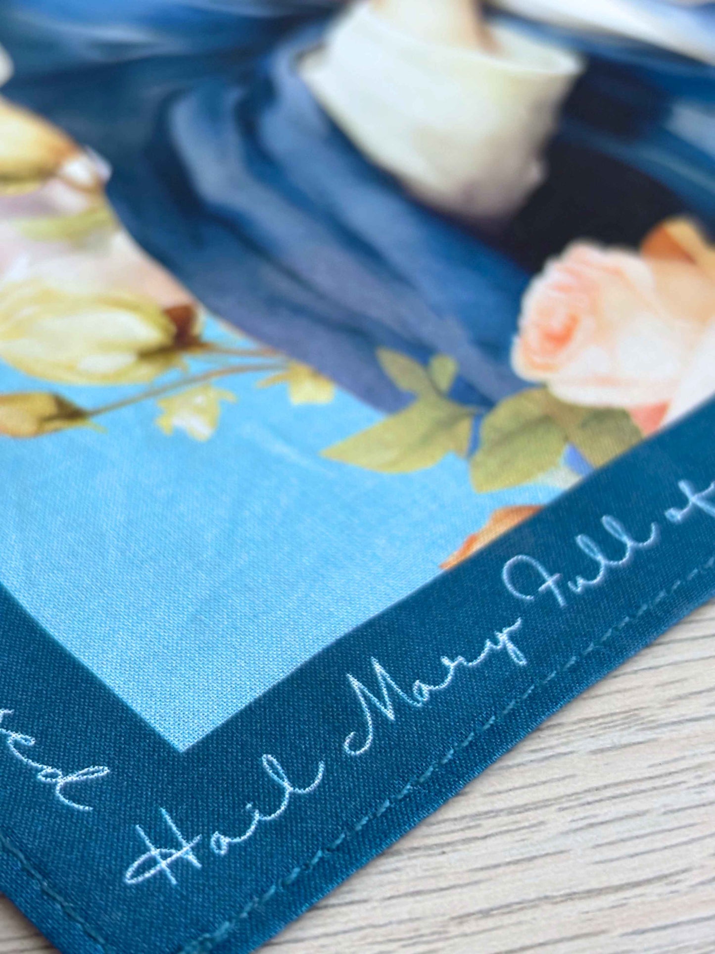 Treasured in Her Heart – Virgin Mary Edition ‧ 100% Cotton Handkerchief | 60s Combed Cotton