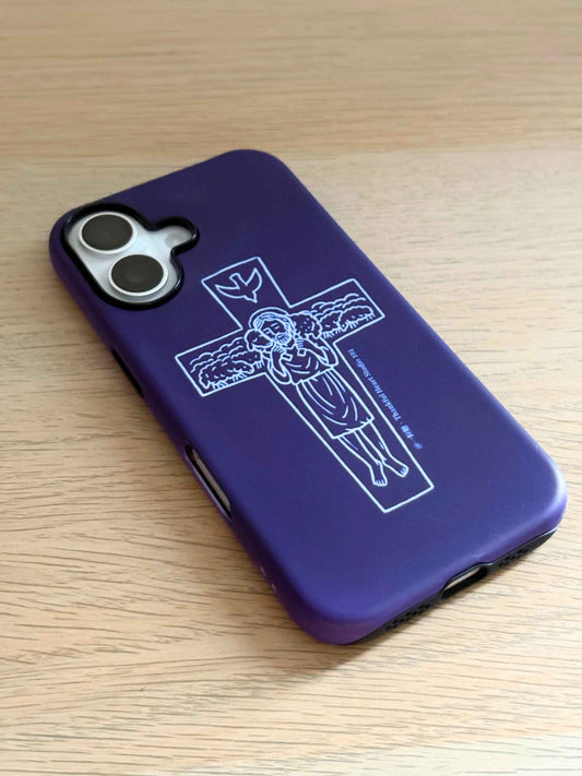 「方濟各的善牧十字架」系列 ‧ 手機殼 | 深藍色