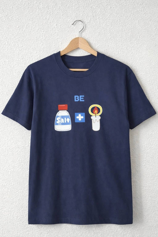 「成為鹽與光」系列 ‧ 日本厚磅純棉短袖 T 恤 | 深藍色